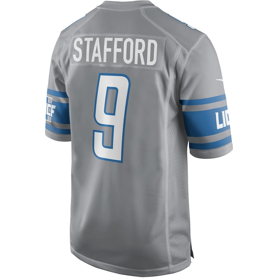 Detroit Lions Matthew Stafford Silver Alternate Game Silver Football Jersey product image