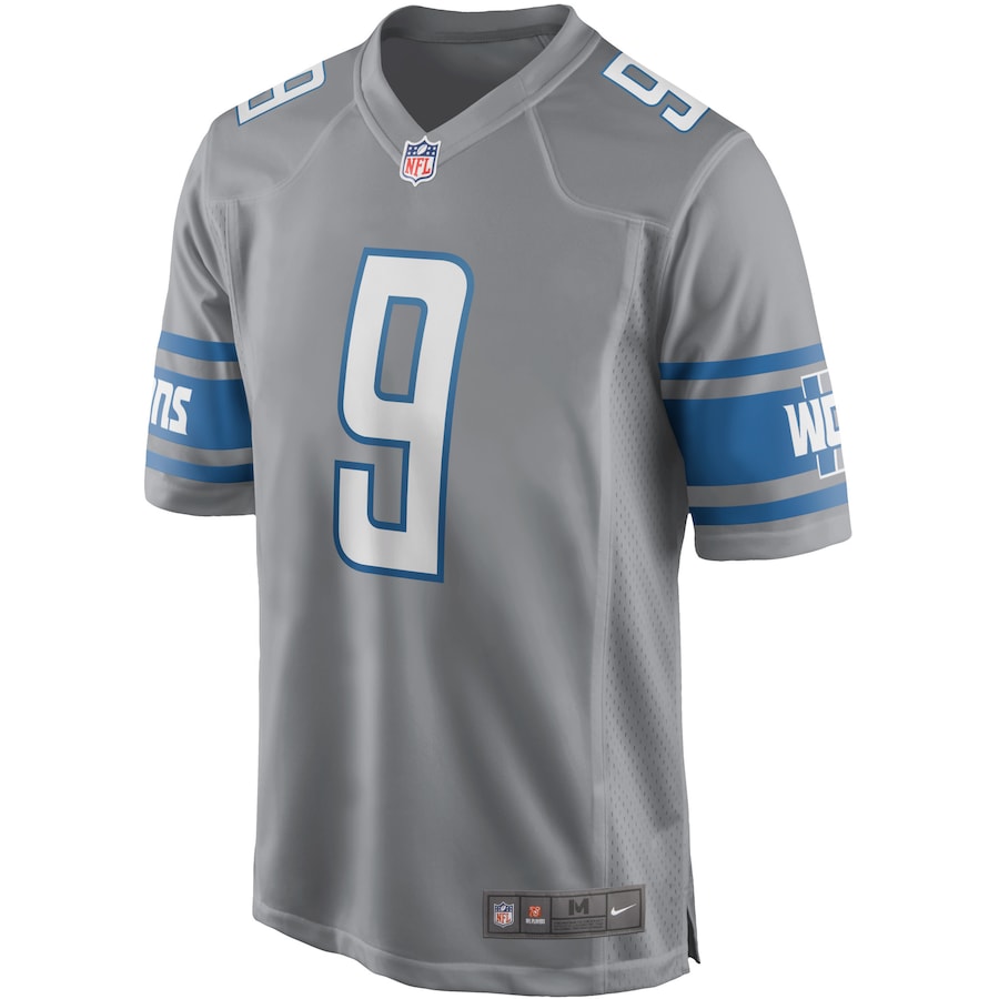 Detroit Lions Matthew Stafford Silver Alternate Game Silver Football Jersey product image