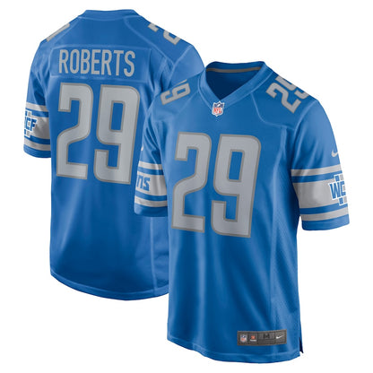 Detroit Lions Darryl Roberts Game Blue Football Jersey product image