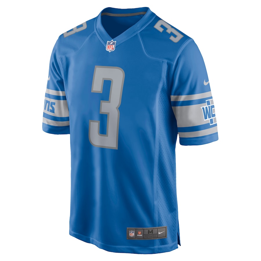 Detroit Lions Jack Fox Game Blue Football Jersey product image
