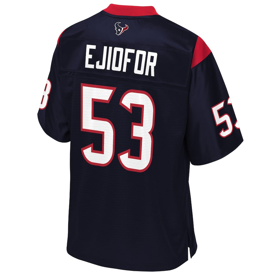 Houston Texans Duke Ejiofor Pro Line Navy Football Jersey product image