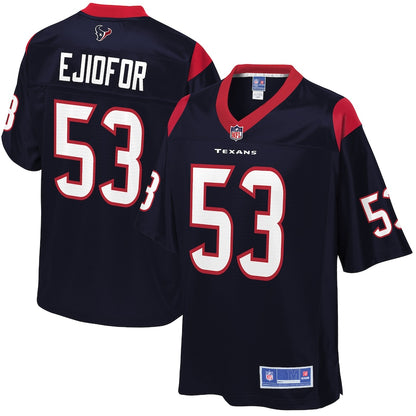 Houston Texans Duke Ejiofor Pro Line Navy Football Jersey product image