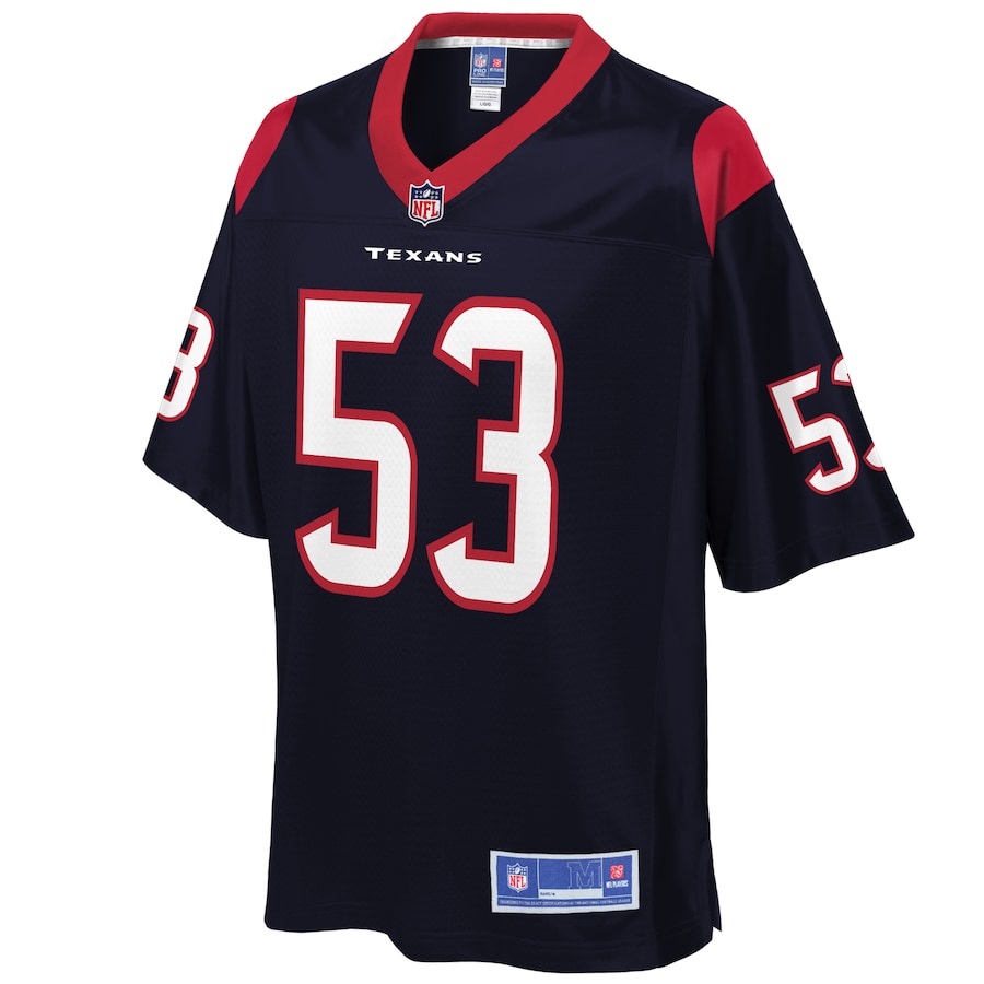 Houston Texans Duke Ejiofor Pro Line Navy Football Jersey product image