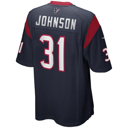 Houston Texans David Johnson Game Navy Football Jersey product image