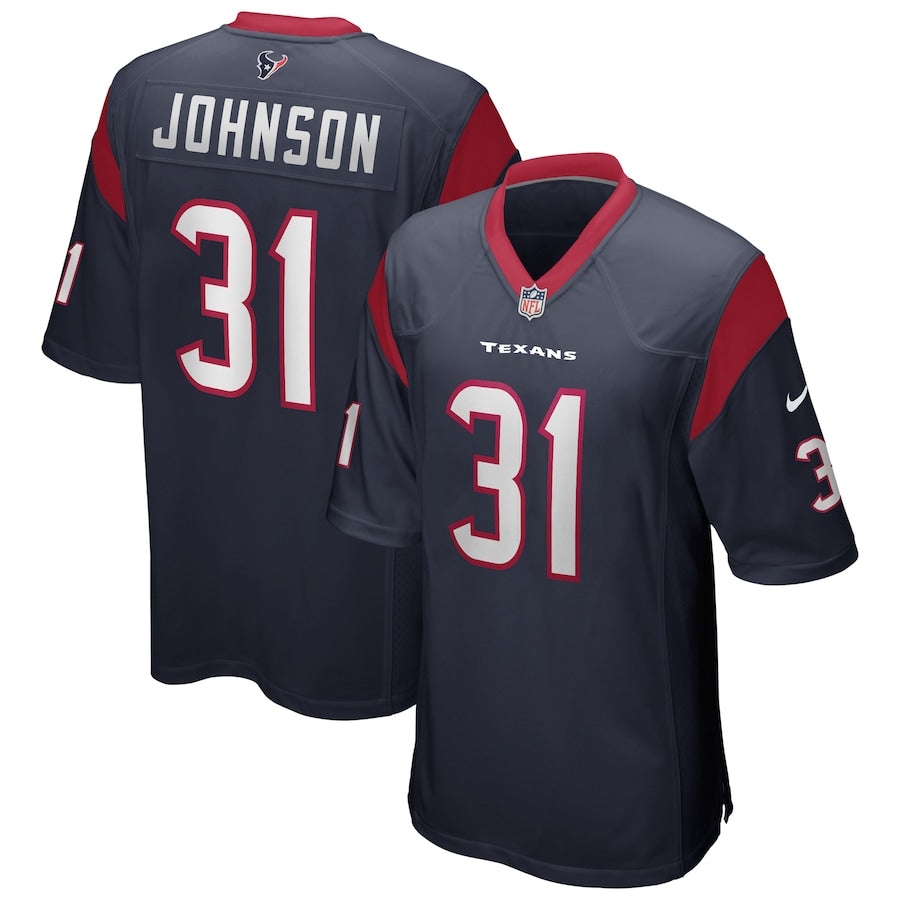 Houston Texans David Johnson Game Navy Football Jersey product image