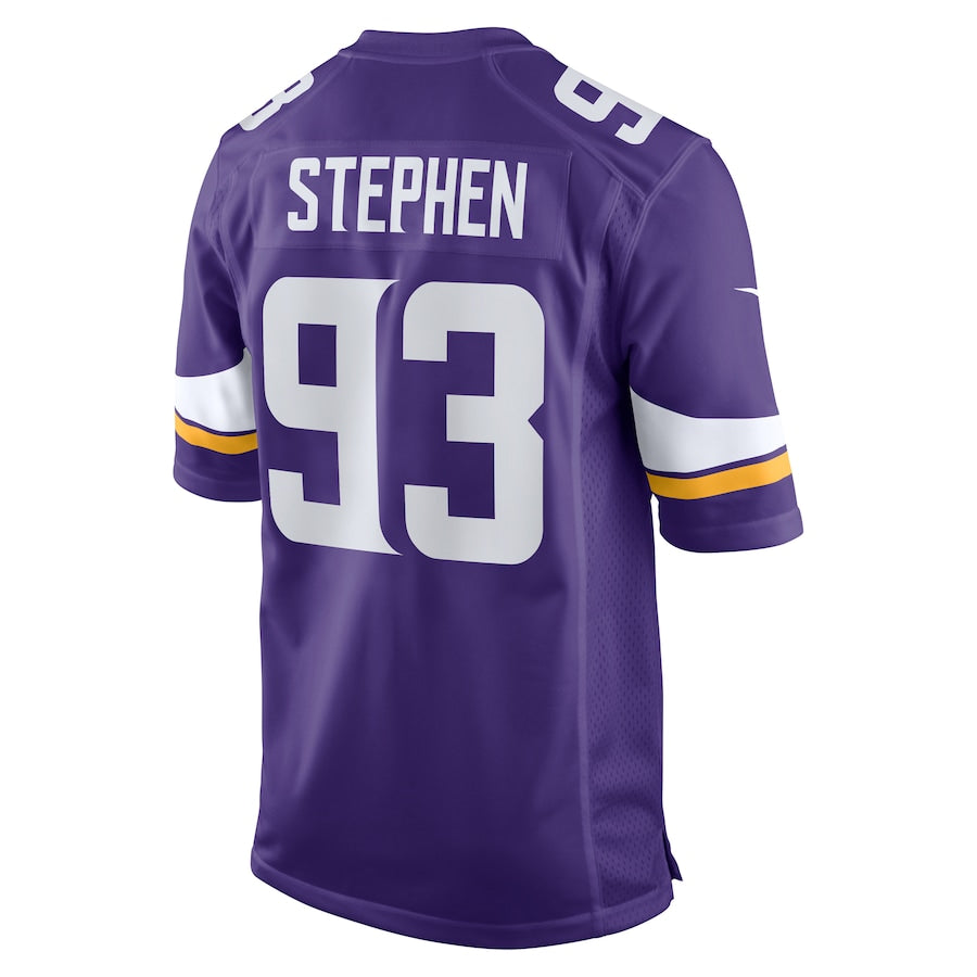 Minnesota Vikings Shamar Stephen Game Purple Football Jersey product image