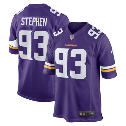 Minnesota Vikings Shamar Stephen Game Purple Football Jersey product image