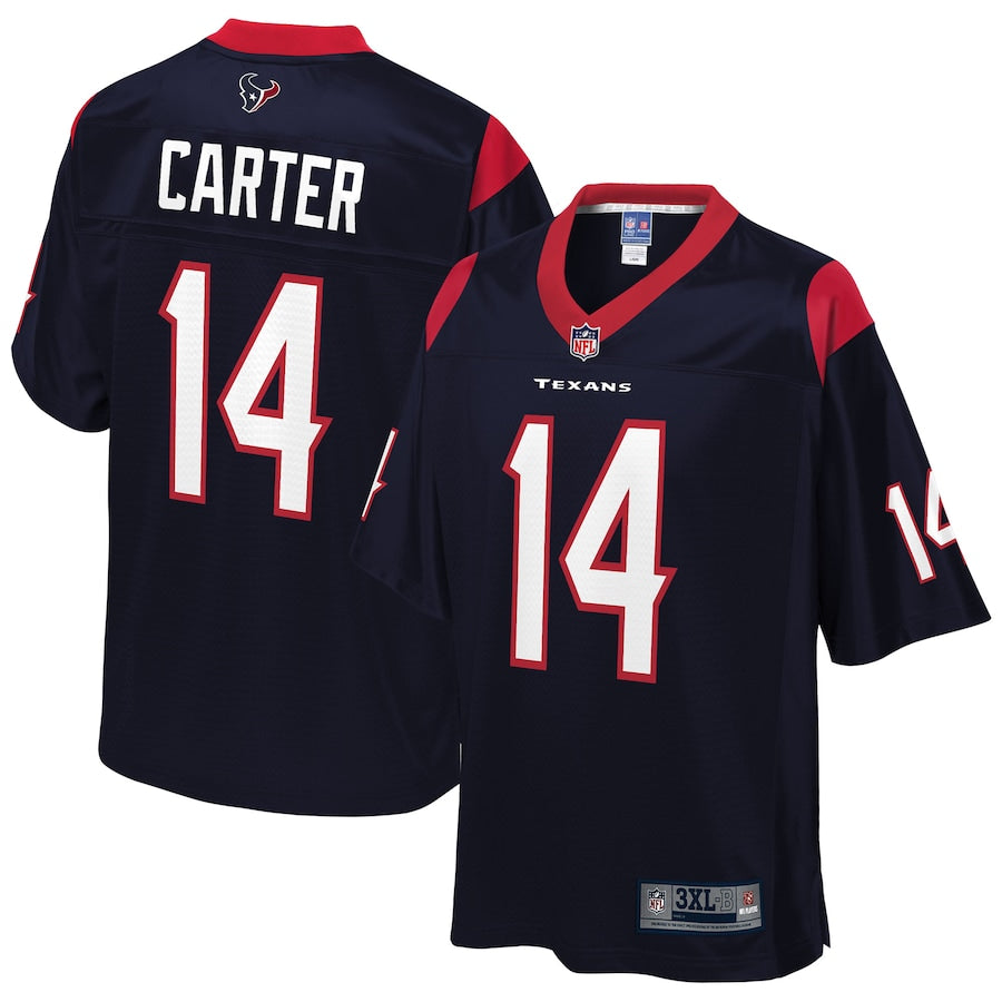 Houston Texans Deandre Carter Pro Line Big & Tall Navy Football Jersey product image
