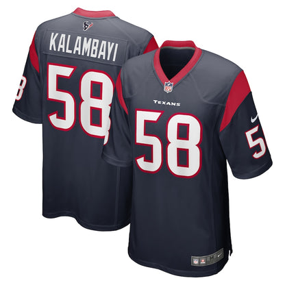 Houston Texans Peter Kalambayi Game Navy Football Jersey product image