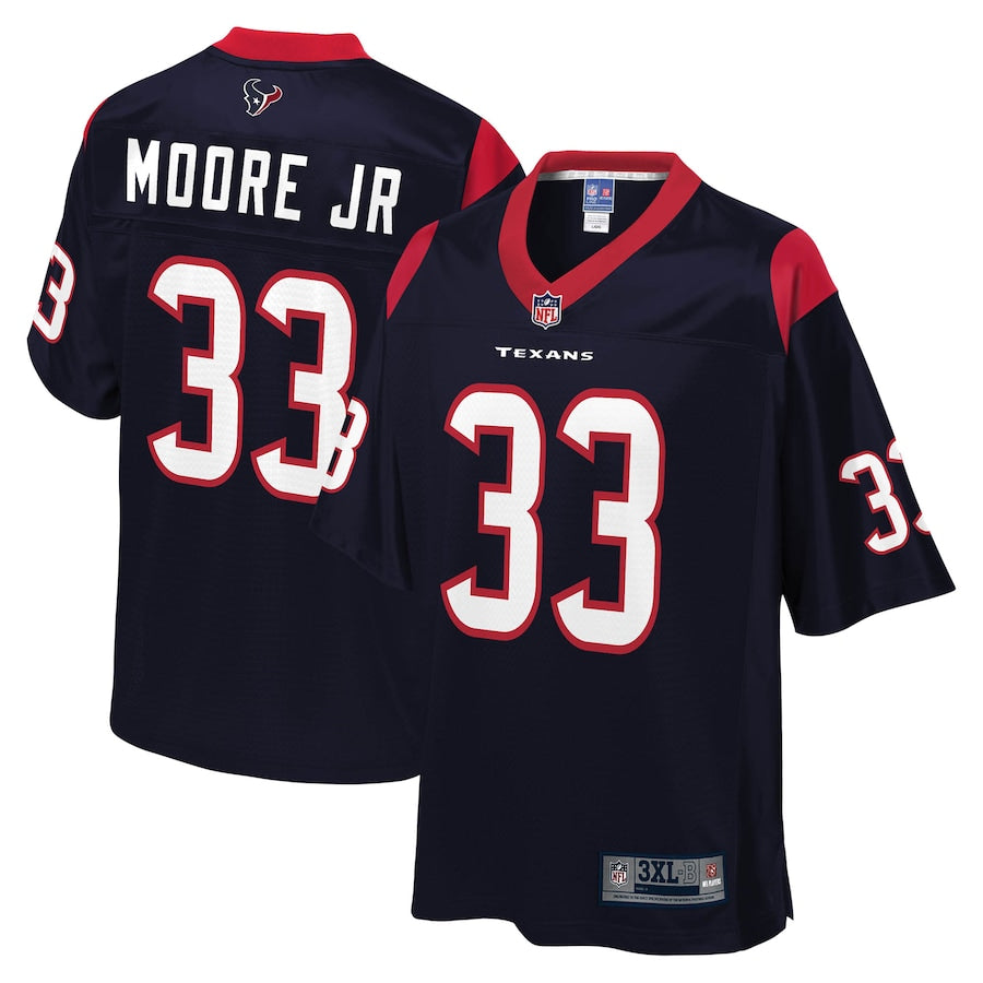 Houston Texans A.j. Moore Jr. Pro Line Big & Tall Navy Football Jersey product image