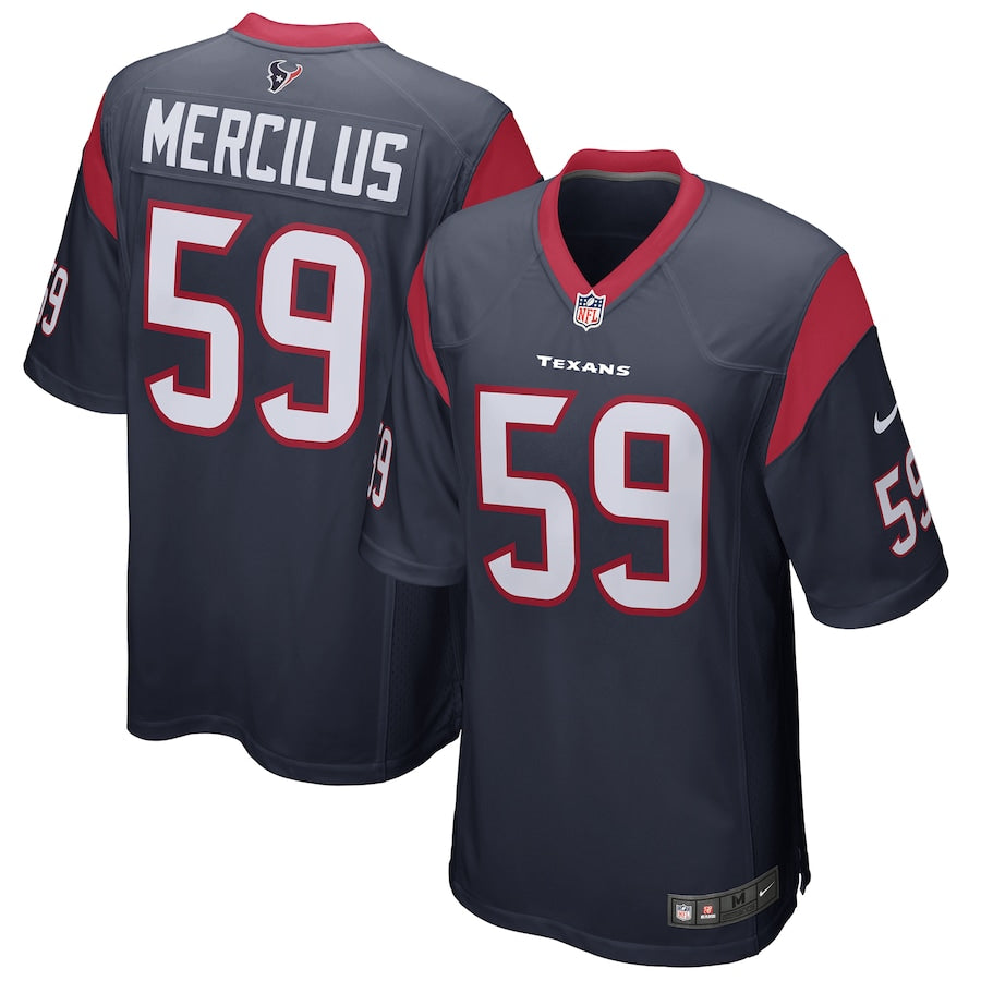 Houston Texans Whitney Mercilus Game Navy Football Jersey product image