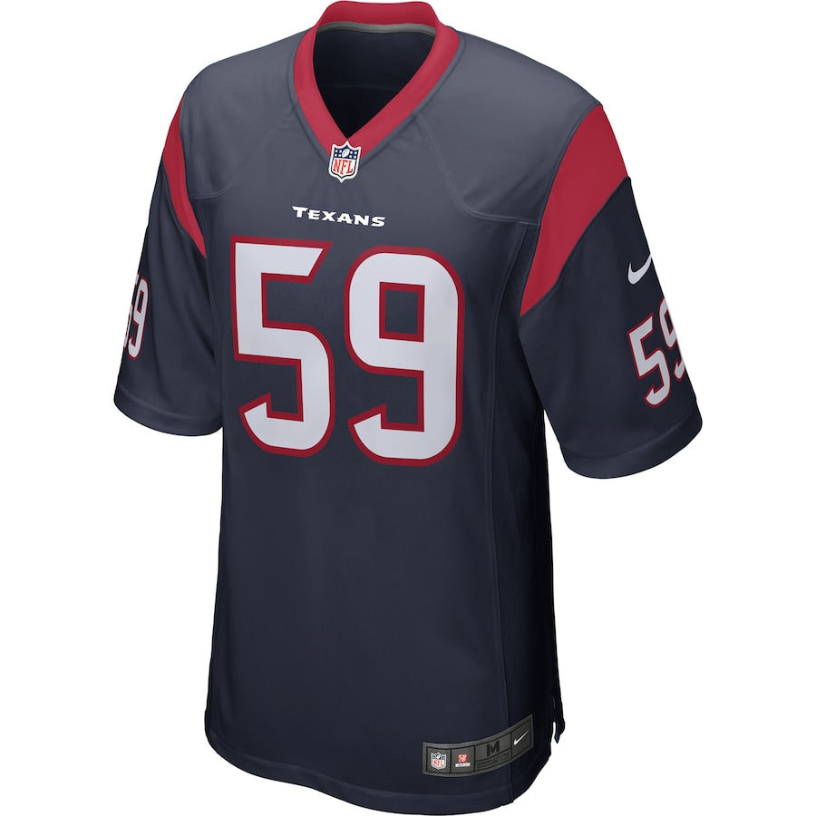 Houston Texans Whitney Mercilus Game Navy Football Jersey product image