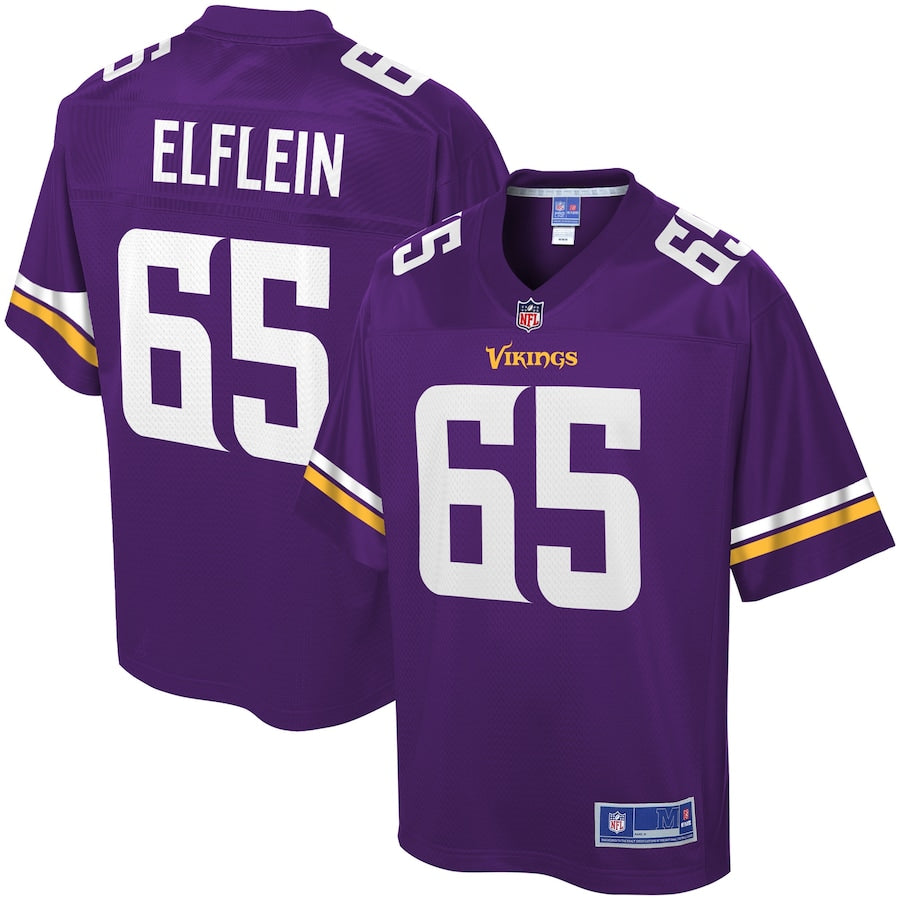 Minnesota Vikings Pat Elflein Pro Line Team Color Purple Football Jersey product image