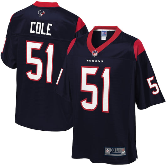 Houston Texans Dylan Cole Pro Line Big & Tall Navy Football Jersey product image