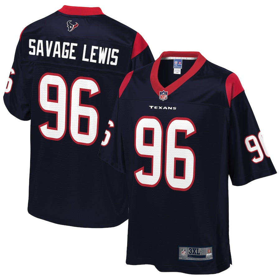 Houston Texans Ira Savage-Lewis Pro Line Big & Tall Navy Football Jersey product image