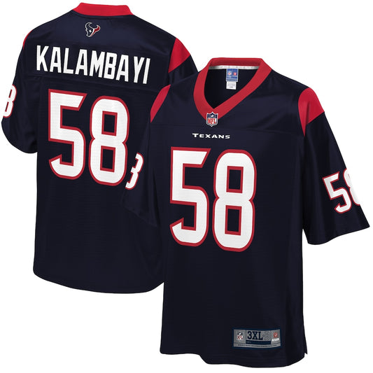 Houston Texans Peter Kalambayi Pro Line Big & Tall Navy Football Jersey product image