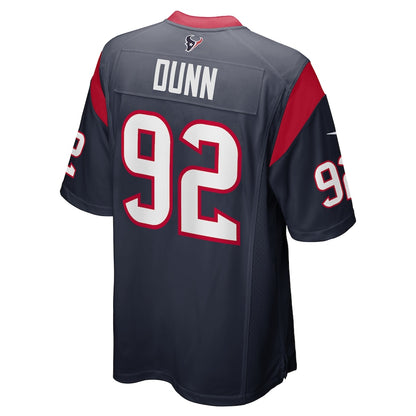 Houston Texans Brandon Dunn Game Navy Football Jersey product image