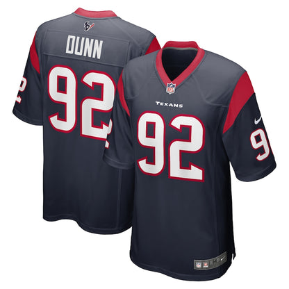 Houston Texans Brandon Dunn Game Navy Football Jersey product image