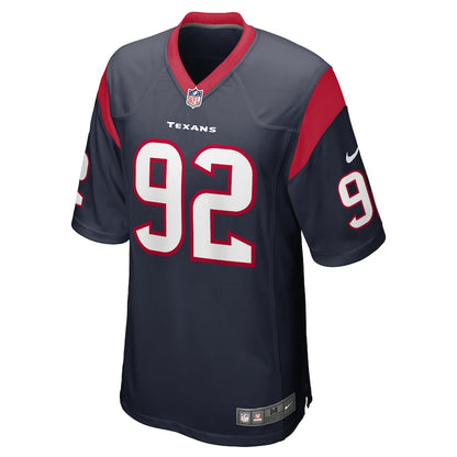 Houston Texans Brandon Dunn Game Navy Football Jersey product image