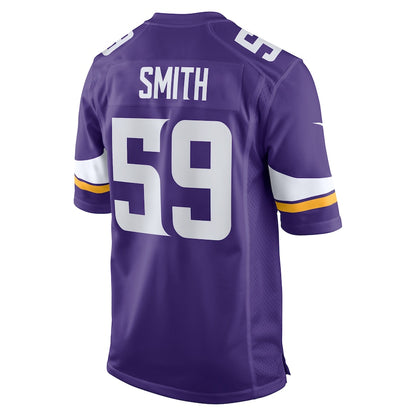 Minnesota Vikings Cameron Smith Game Purple Football Jersey product image