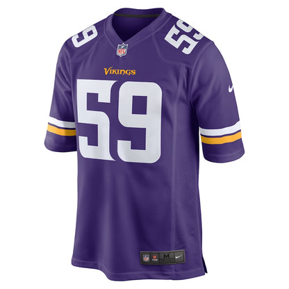 Minnesota Vikings Cameron Smith Game Purple Football Jersey product image