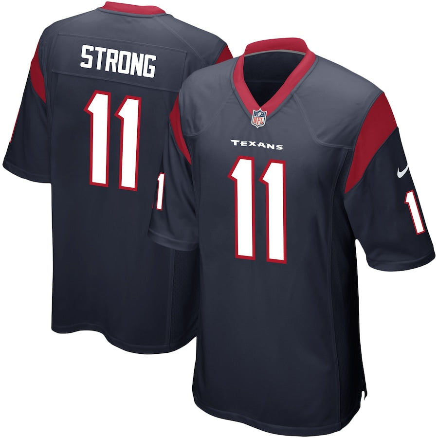 Houston Texans Jaelen Strong Game Navy Football Jersey product image