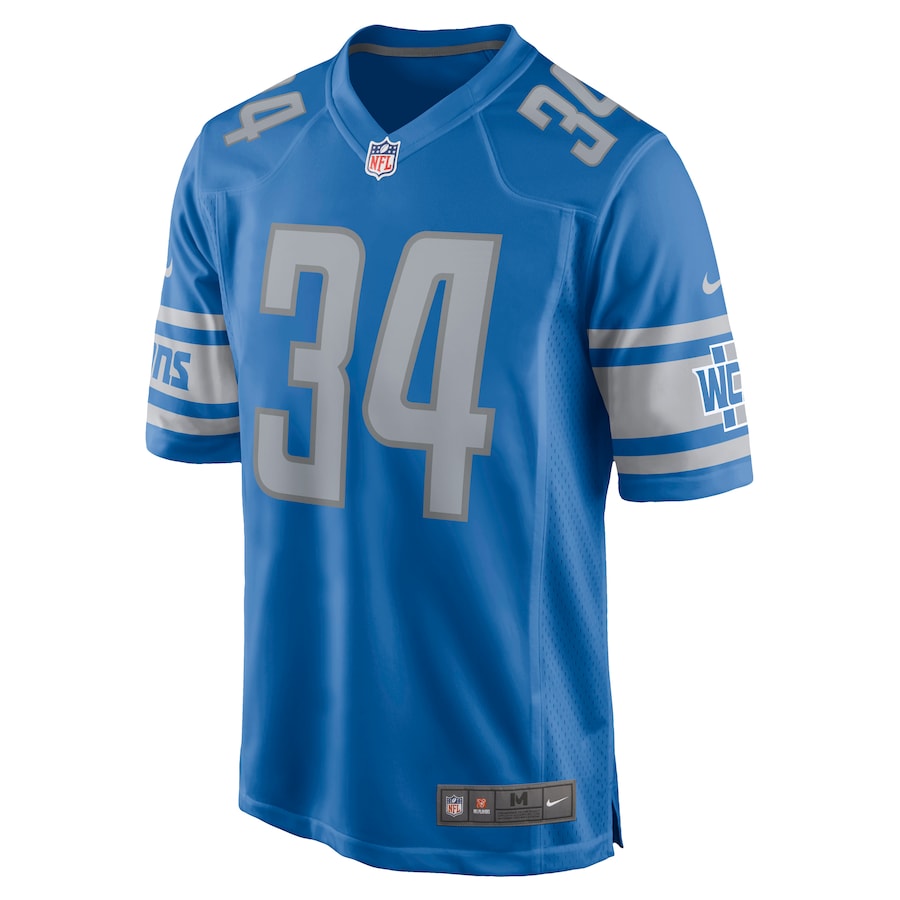 Detroit Lions Tony Mcrae Game Blue Football Jersey product image