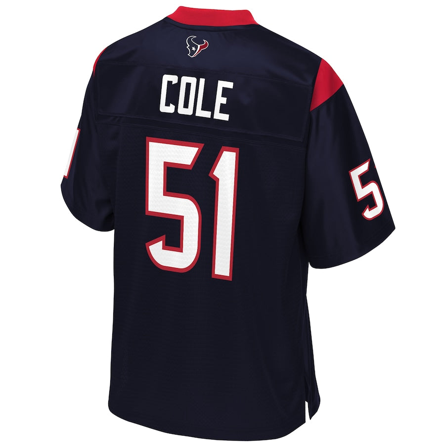 Houston Texans Dylan Cole Pro Line Team Color Navy Football Jersey product image