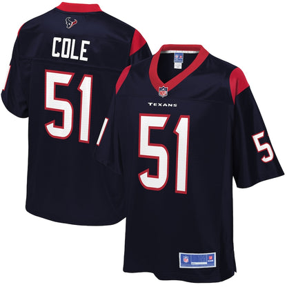 Houston Texans Dylan Cole Pro Line Team Color Navy Football Jersey product image