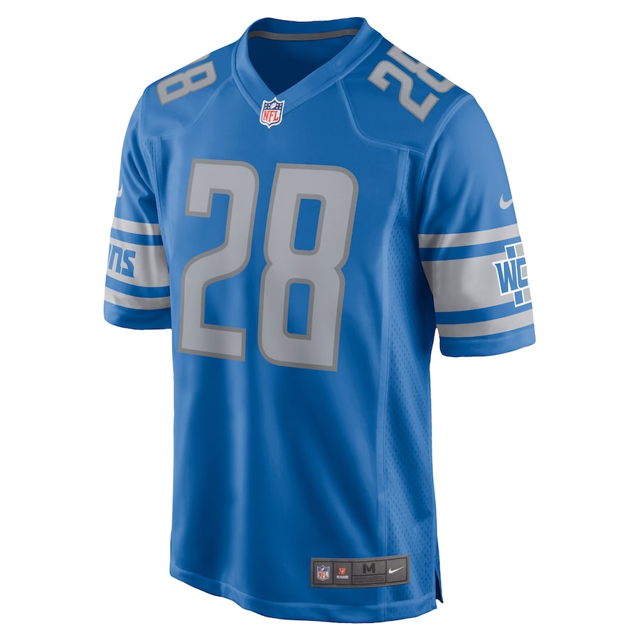 Detroit Lions Adrian Peterson Game Blue Football Jersey product image
