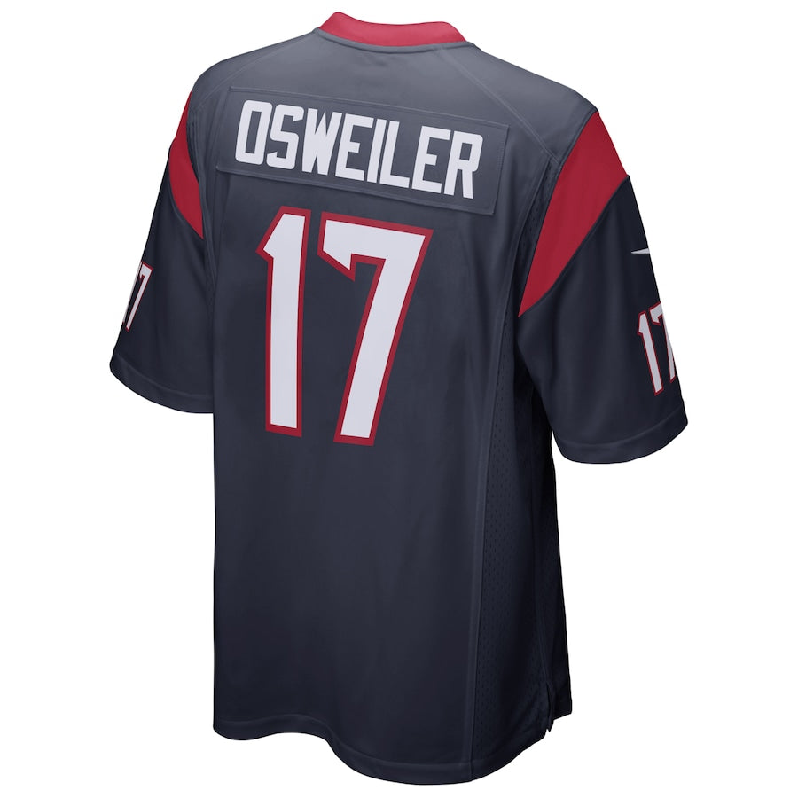 Houston Texans Brock Osweiler Game Navy Football Jersey product image