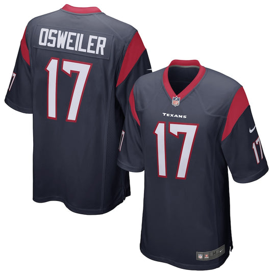 Houston Texans Brock Osweiler Game Navy Football Jersey product image