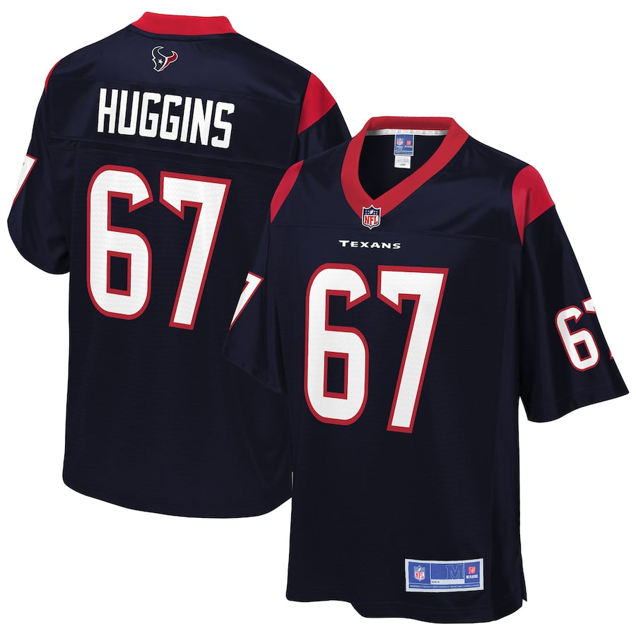 Houston Texans Albert Huggins Pro Line Navy Football Jersey product image