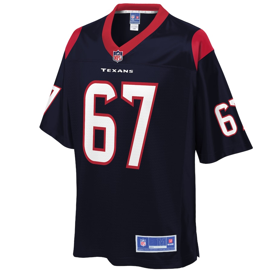 Houston Texans Albert Huggins Pro Line Navy Football Jersey product image