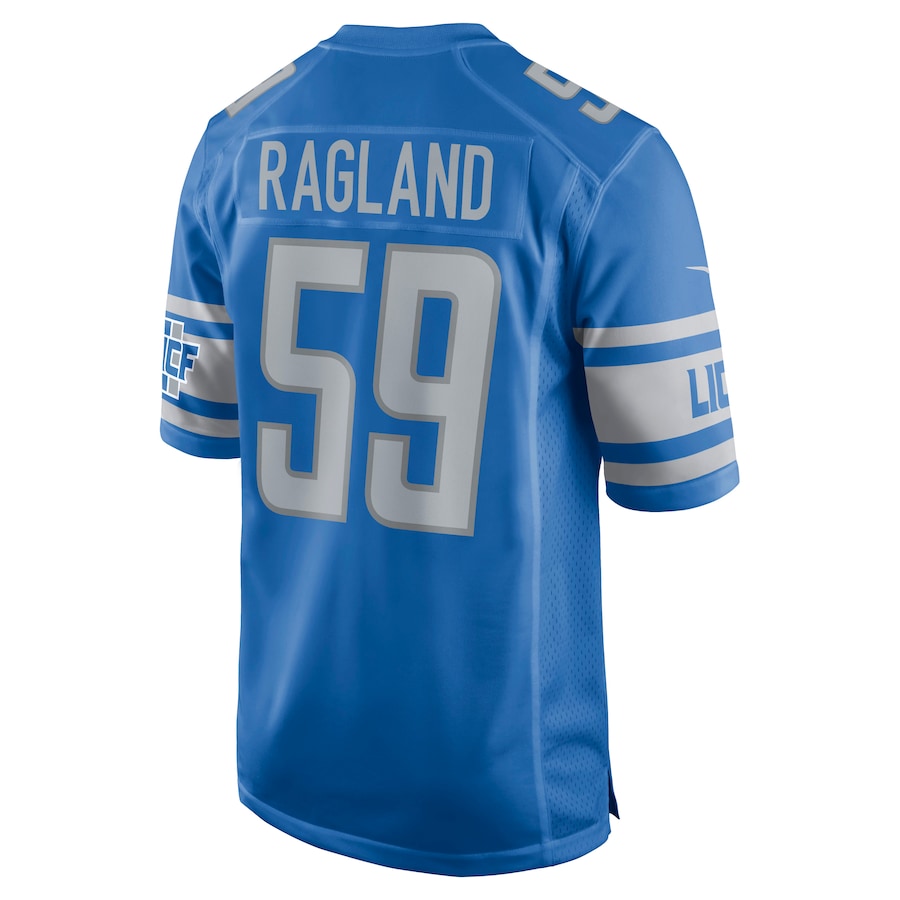 Detroit Lions Reggie Ragland Game Blue Football Jersey product image