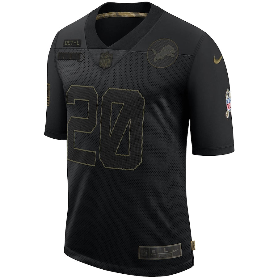 Detroit Lions Barry Sanders Limited Salute To Service Black Football Jersey product image