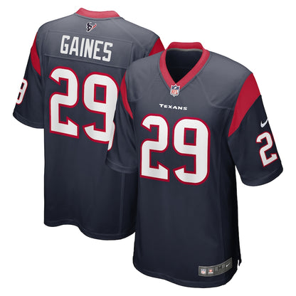 Houston Texans Phillip Gaines Game Navy Football Jersey product image