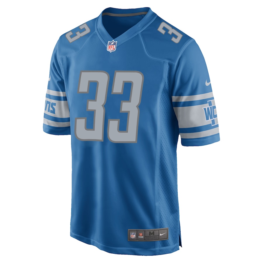 Detroit Lions Kerryon Johnson Game Blue Football Jersey product image