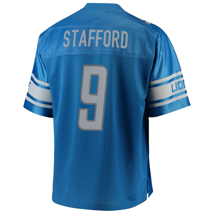 Detroit Lions Matthew Stafford Pro Line Big & Tall Team Color Blue Football Jersey product image