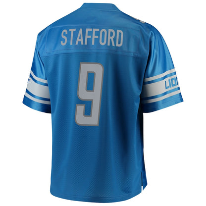 Detroit Lions Matthew Stafford Pro Line Big & Tall Team Color Blue Football Jersey product image