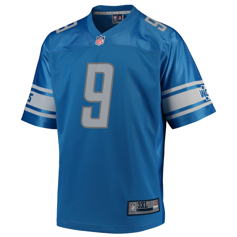 Detroit Lions Matthew Stafford Pro Line Big & Tall Team Color Blue Football Jersey product image