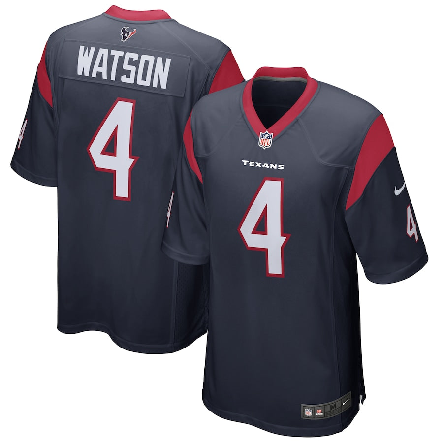 Houston Texans Deshaun Watson Game Navy Football Jersey product image