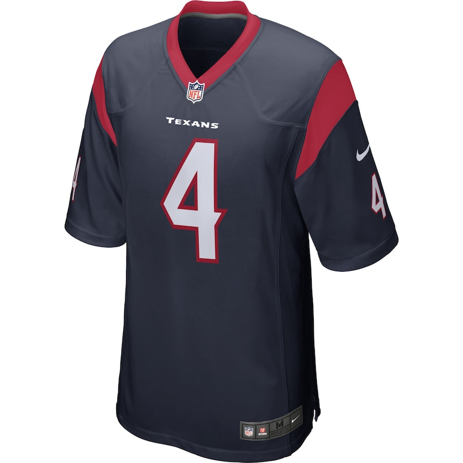 Houston Texans Deshaun Watson Game Navy Football Jersey product image