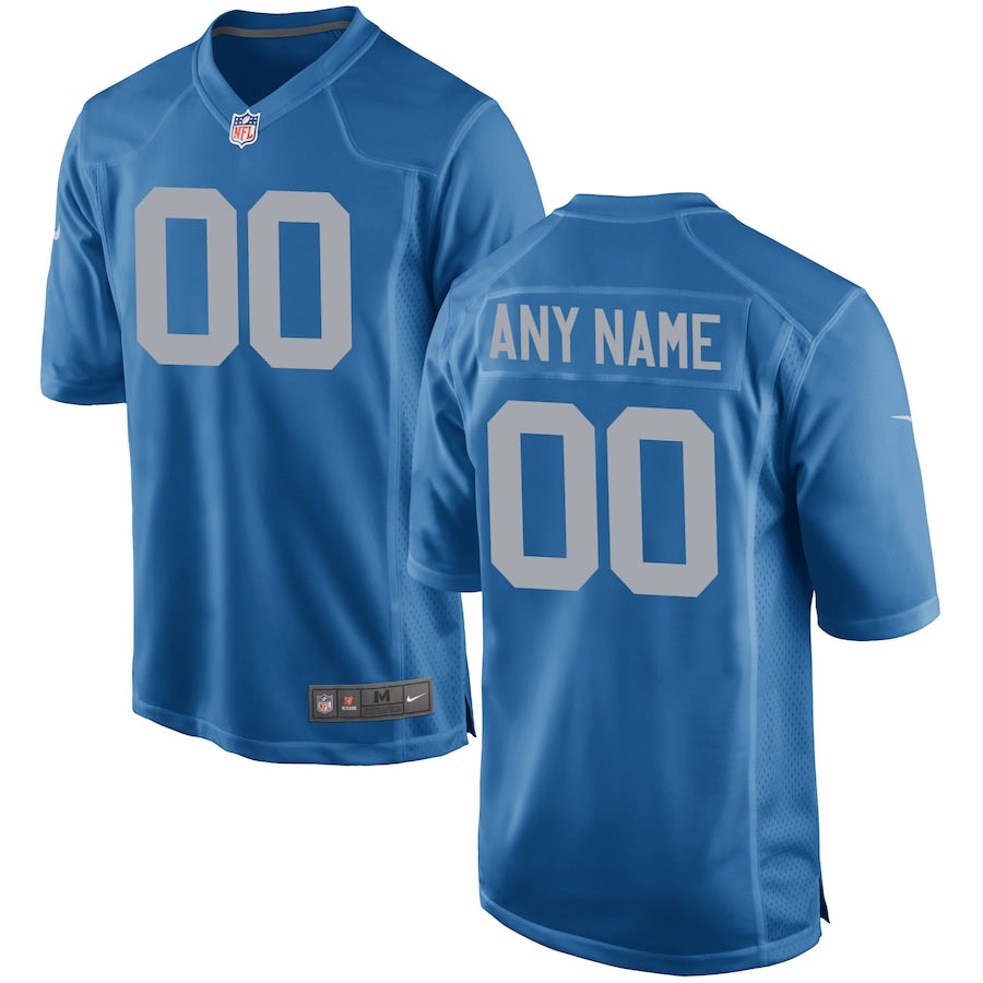 Detroit Lions Royal Custom Alternate Game Royal Football Jersey product image