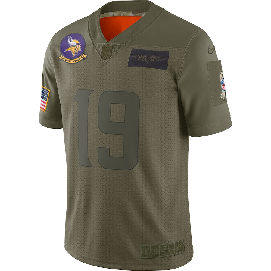 Minnesota Vikings Adam Thielen Limited Salute To Service Olive Football Jersey product image