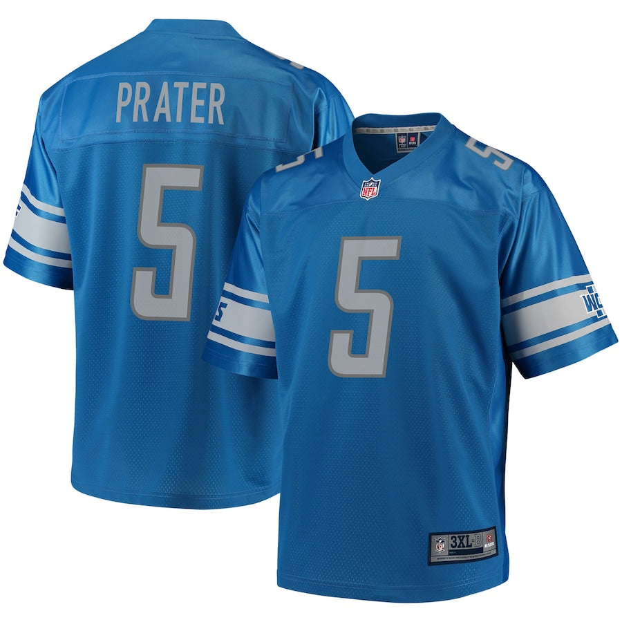 Detroit Lions Matt Prater Pro Line Big & Tall Blue Football Jersey product image