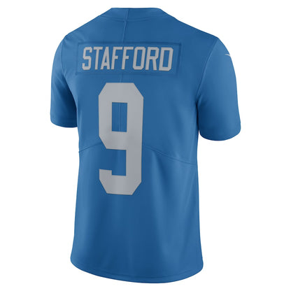 Detroit Lions Matthew Stafford 2017 Throwback Limited Blue Football Jersey product image