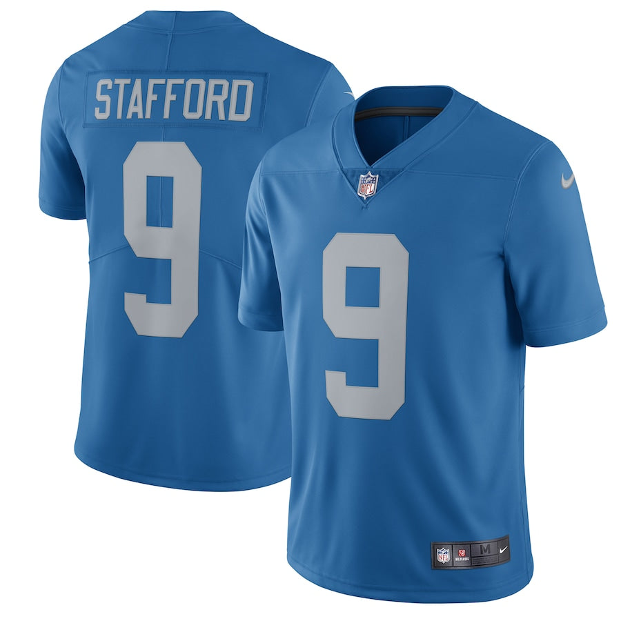 Detroit Lions Matthew Stafford 2017 Throwback Limited Blue Football Jersey product image