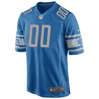Detroit Lions Blue Custom Game Team Color Blue Football Jersey product image