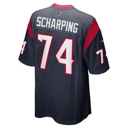 Houston Texans Max Scharping Game Navy Football Jersey product image